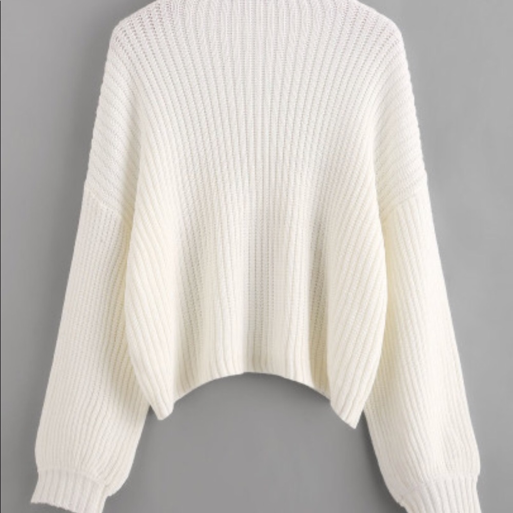 crewneck sweater in white